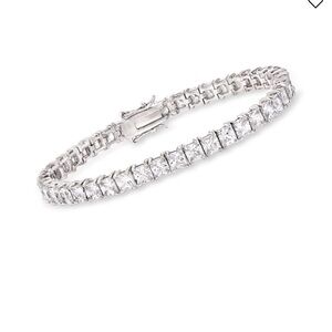 Gorgeous 16 ct. tw. Princess Cubic Zirconia Tennis Bracelet